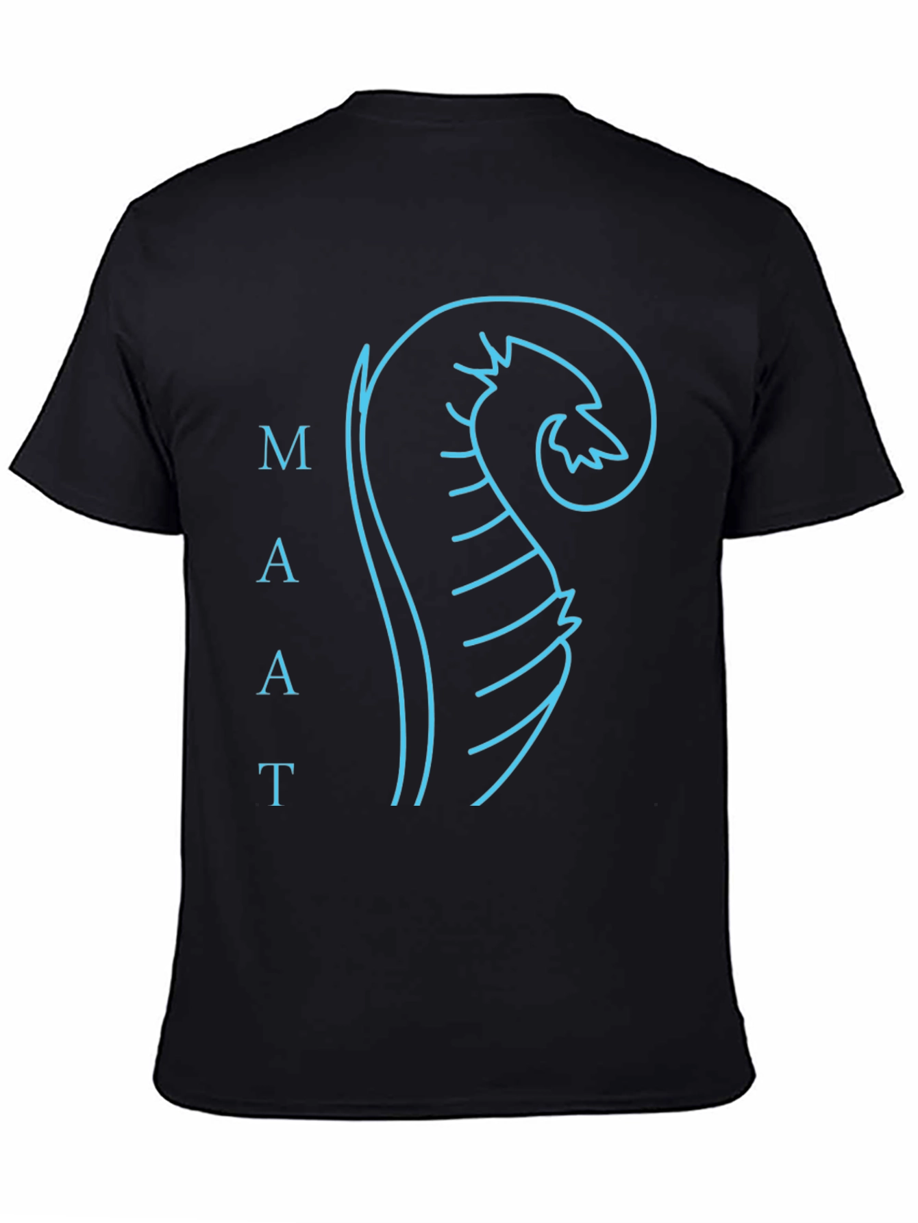 Black Maat Feather Graphic Tee - Black view 4