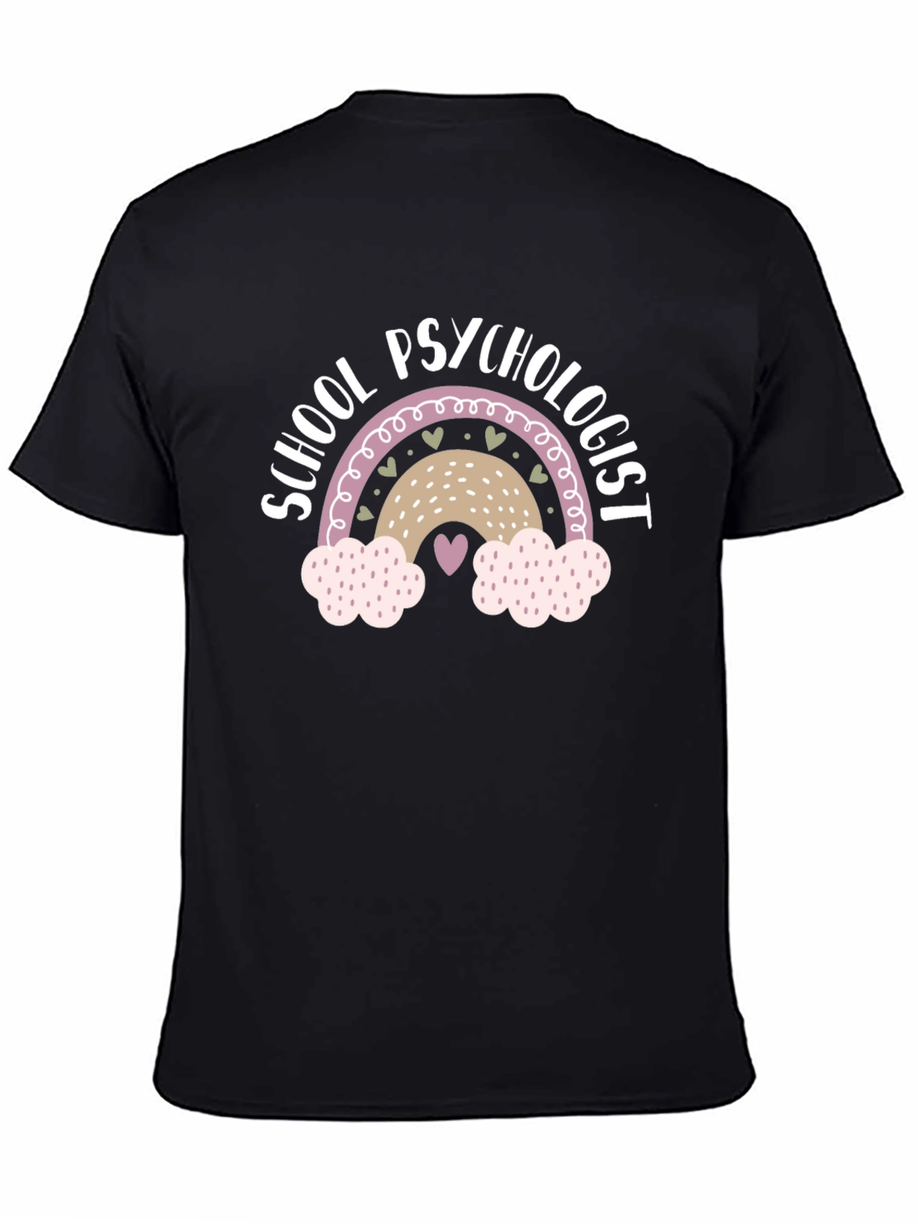 Black School Psychologist Rainbow T-Shirt view 4