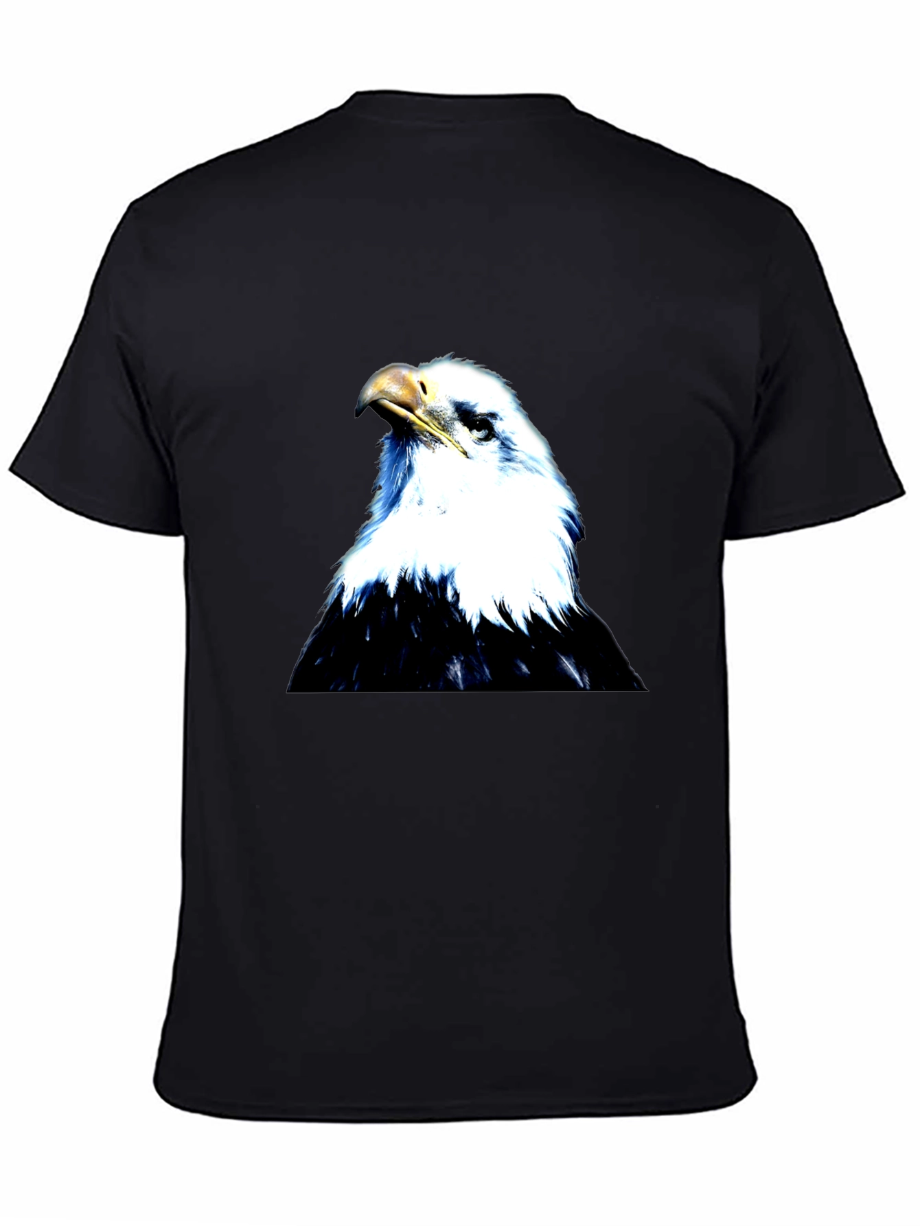 Black Eagle Graphic Black T-Shirt for Men view 4