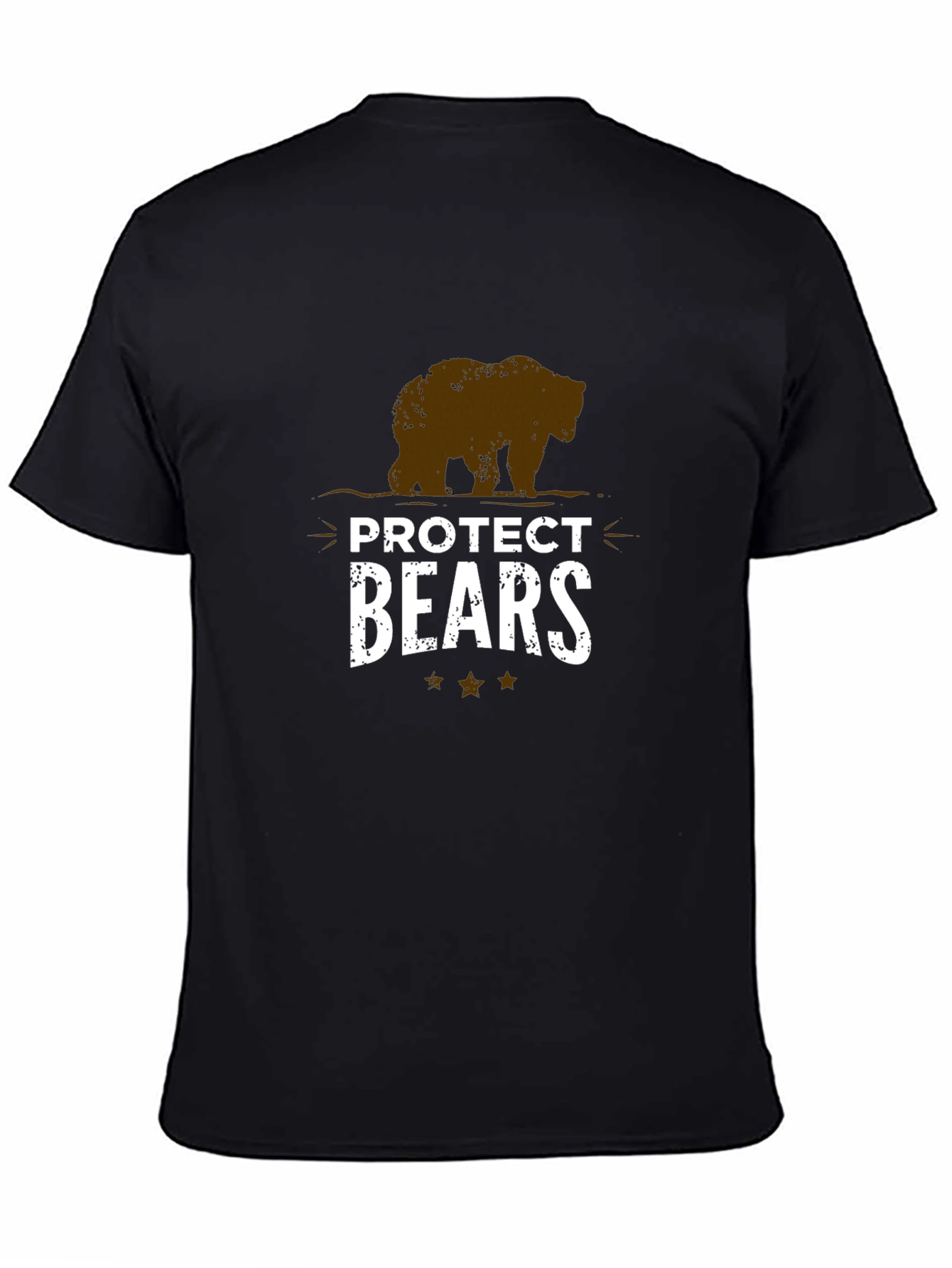 Black Protect Bears Graphic T-Shirt - Animal Lover Tee view 4
