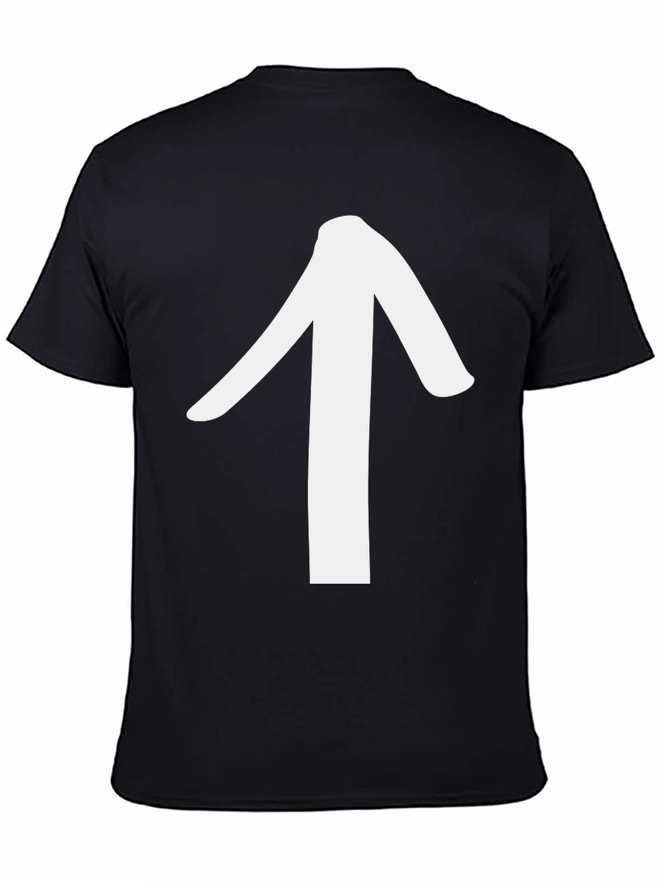 Black Upward Arrow Graphic Tee - Casual Comfort view 4