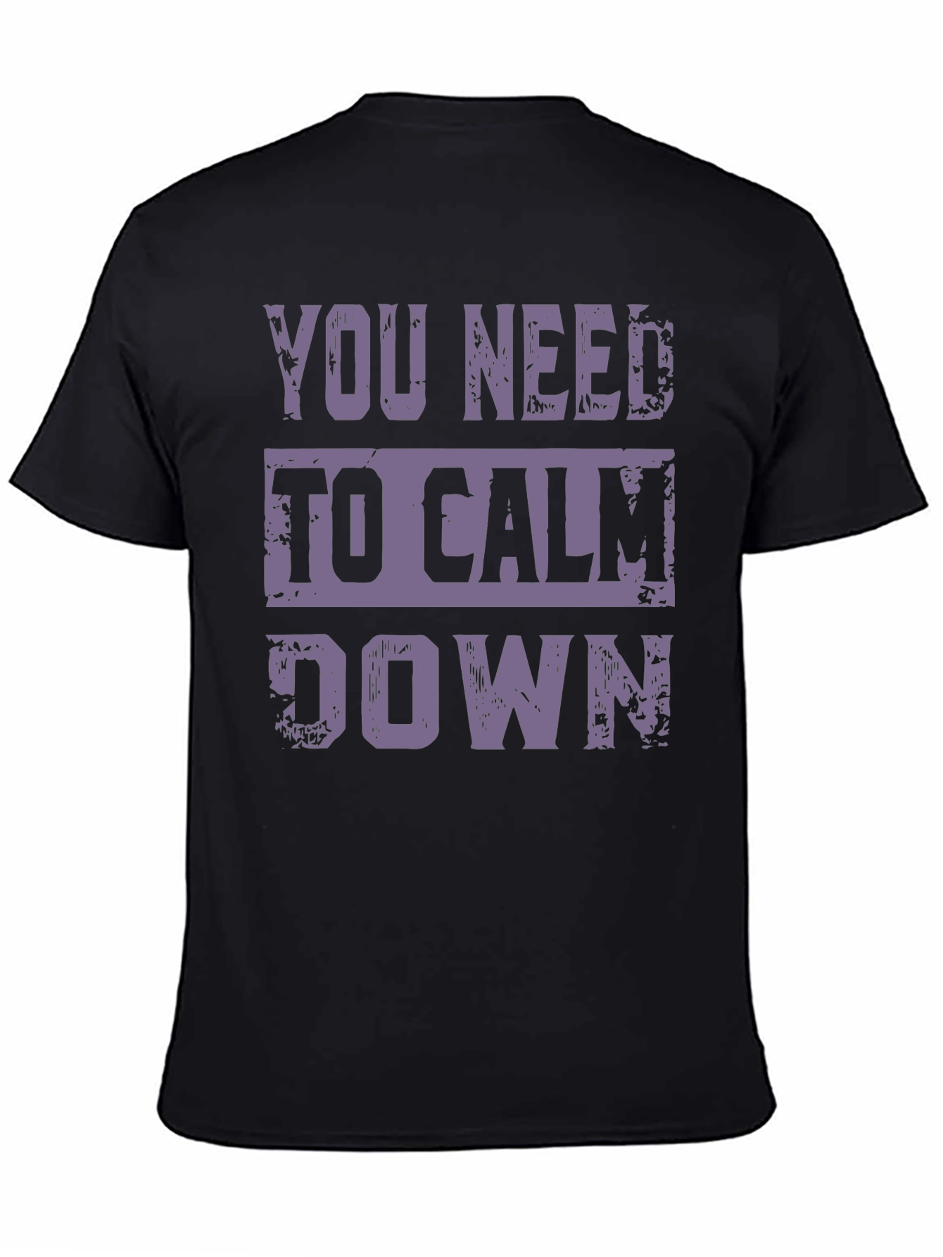 Black You Need To Calm Down Novelty Graphic Tee view 4