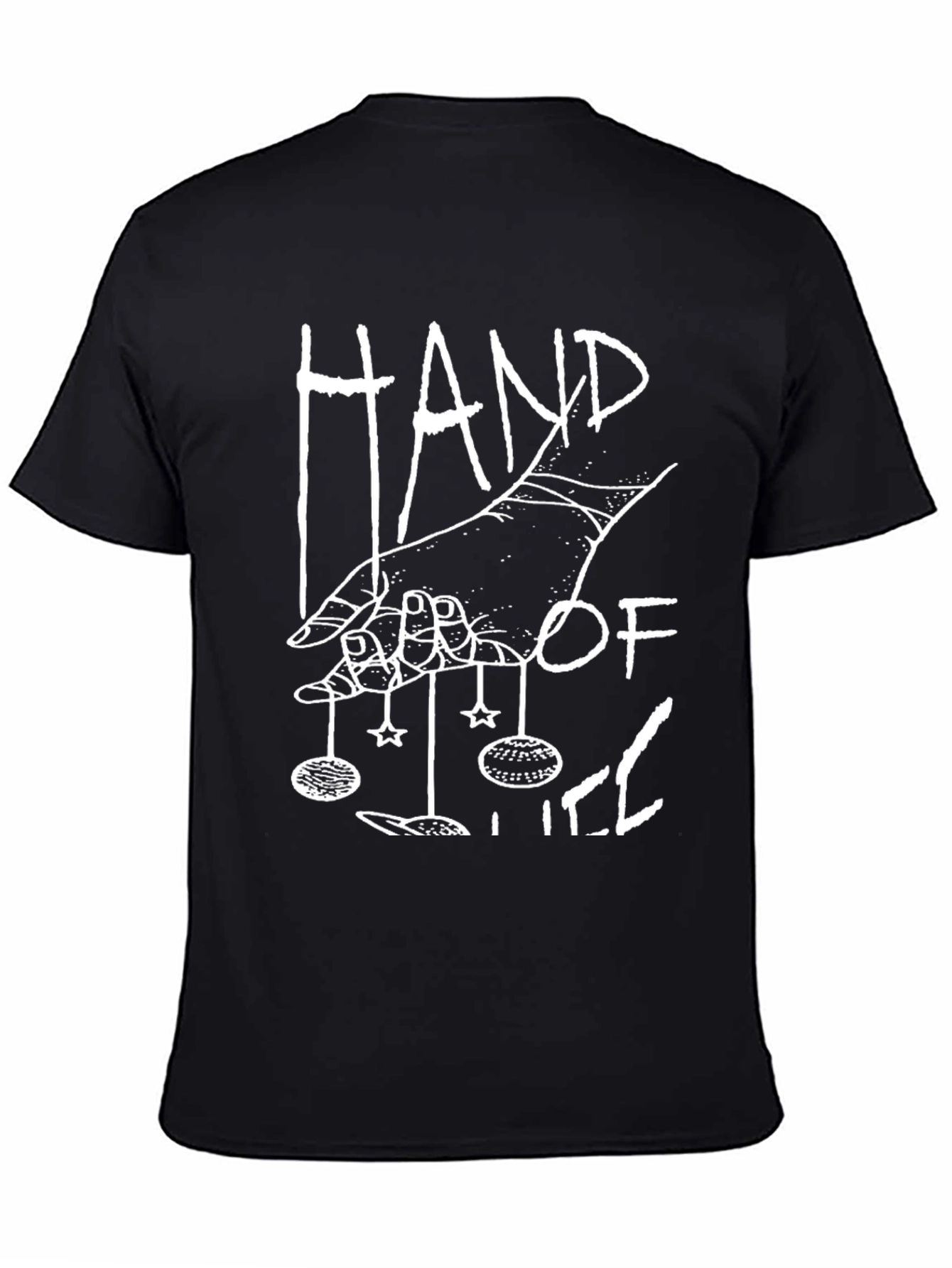 Black Hand of Hell Graphic Tee - Black view 4