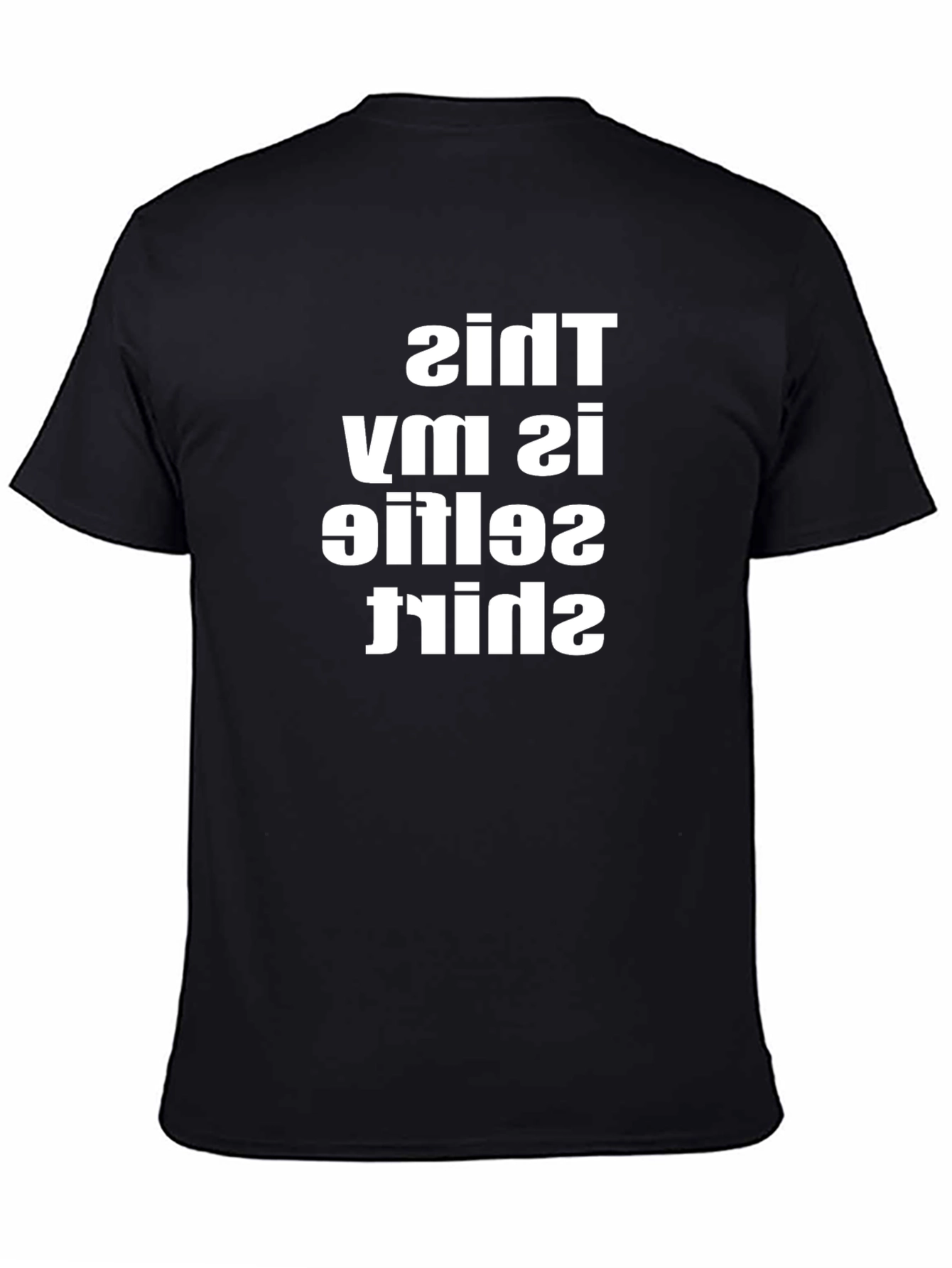 Black Funny This Is My Selfie Shirt Black view 4