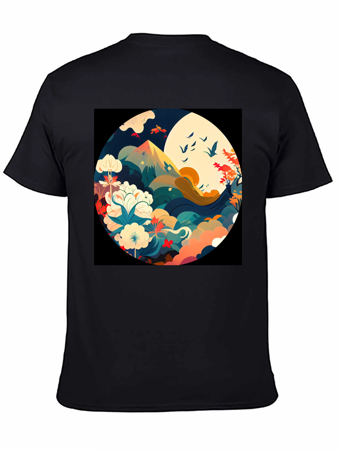 Black Nature Circle Graphic Tee - Stylish Comfort view 4