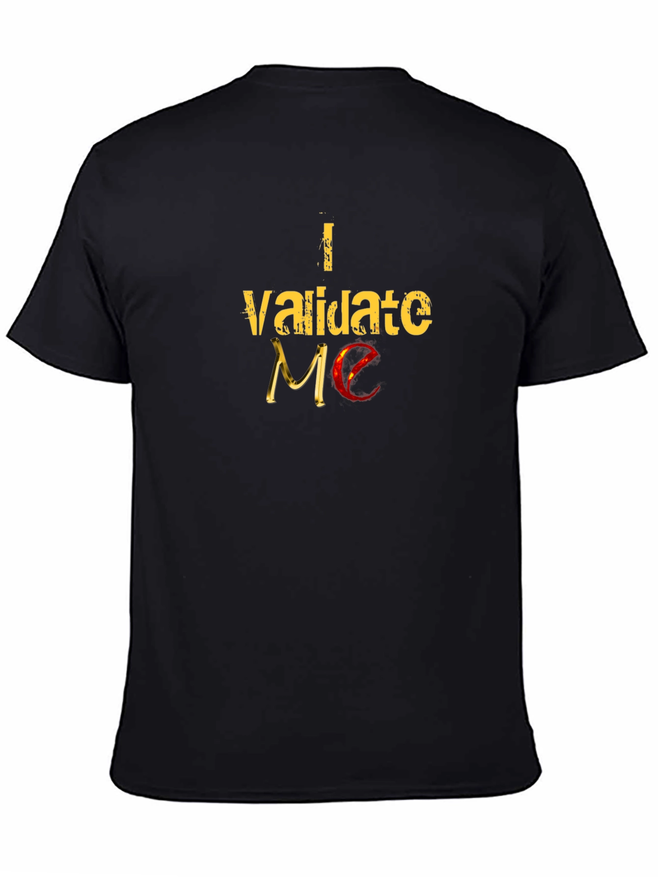 Black Validate Me Graphic Tee - Premium Cotton Blend view 4