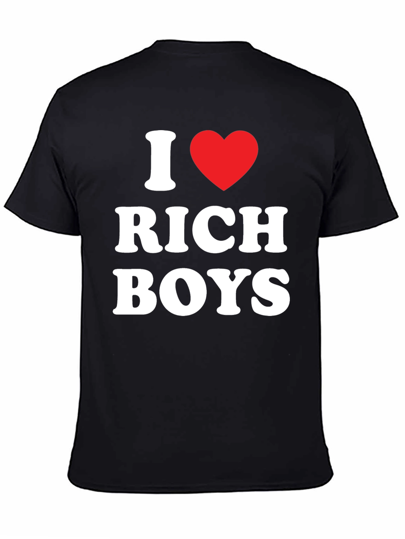 Black I Heart Rich Boys Tee - Men's Black T-Shirt view 4