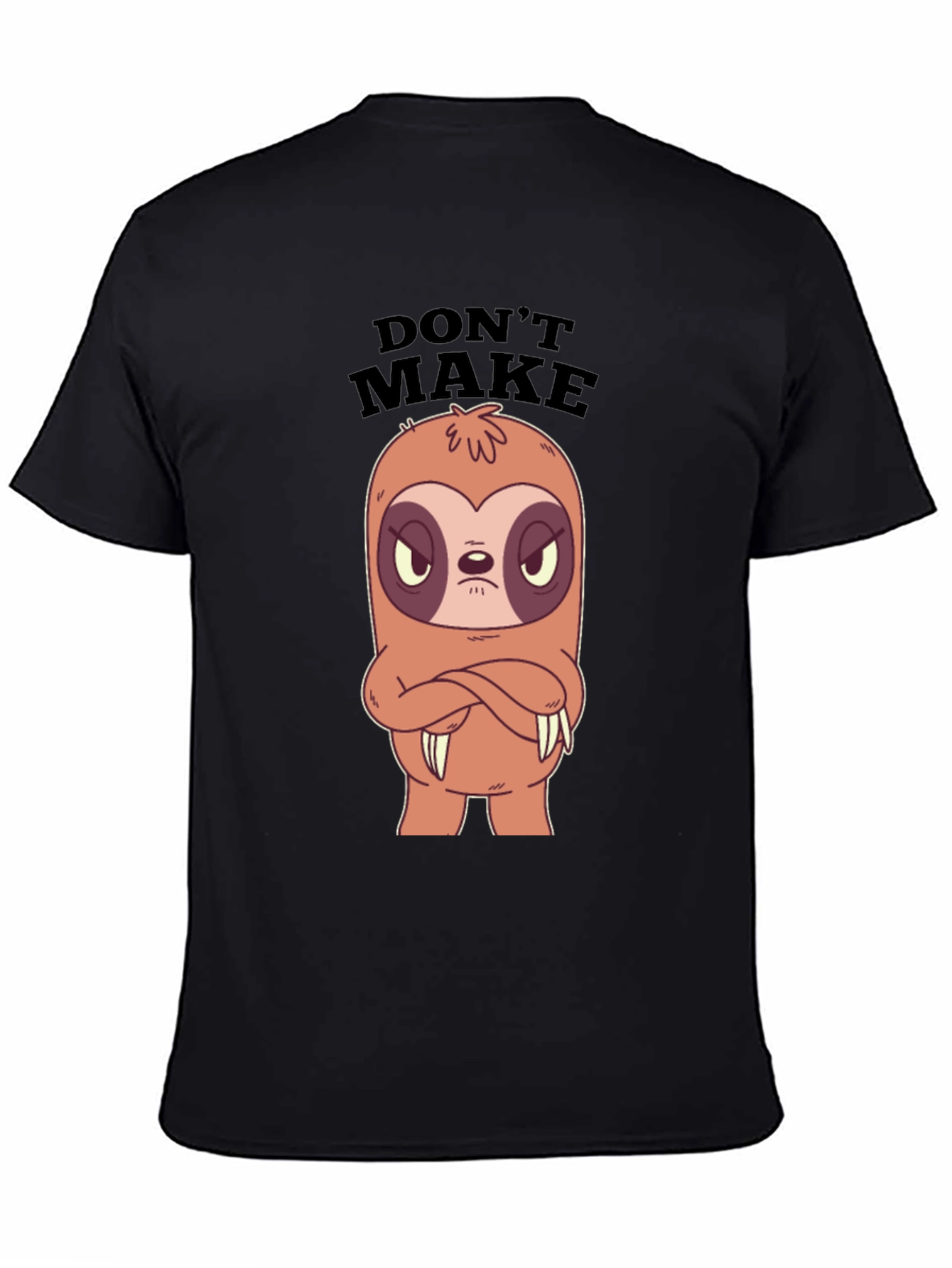 Black Don't Make Me Angry Sloth Graphic Tee view 4
