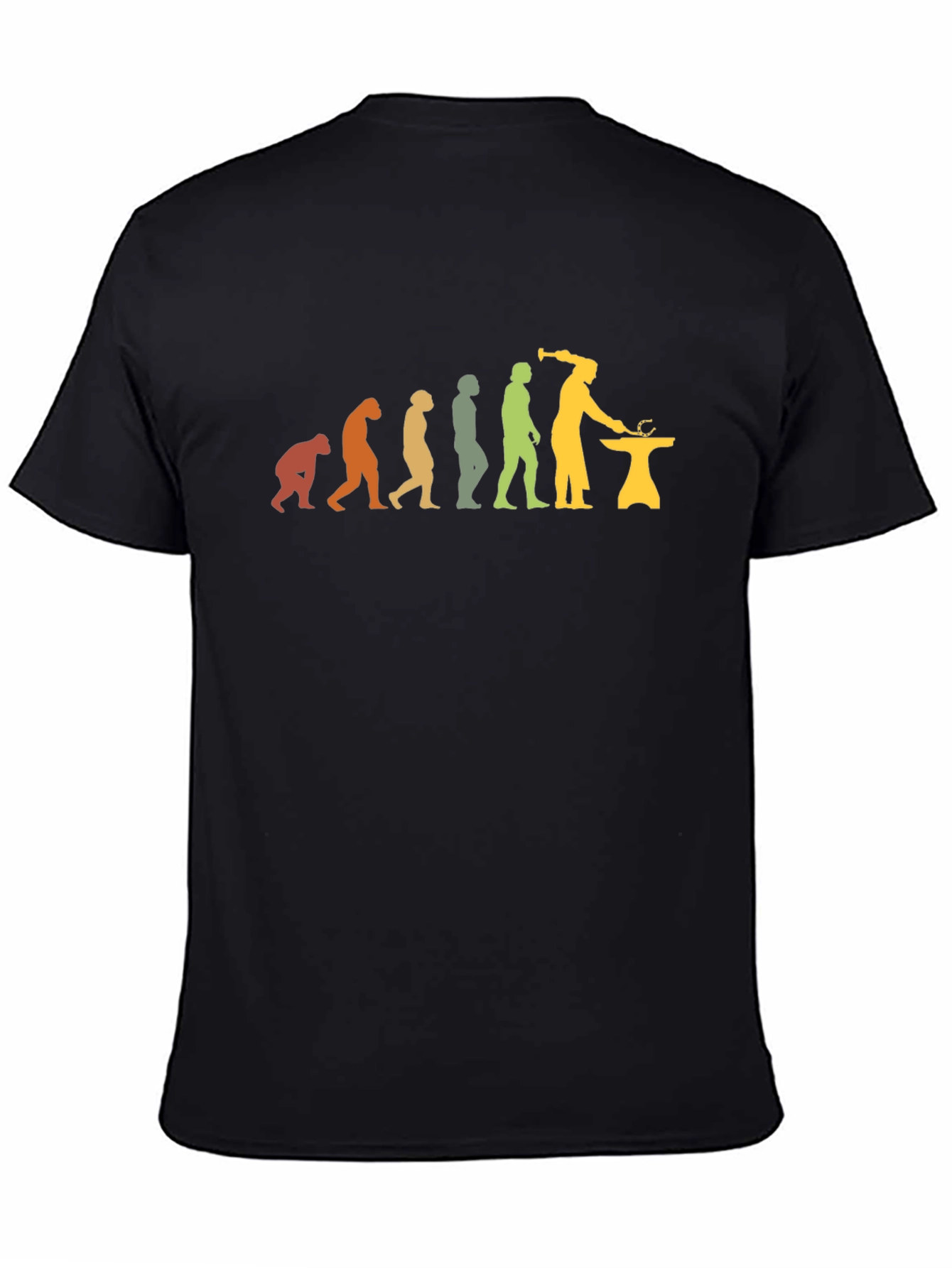 Black Blacksmith Evolution T-Shirt - Forge Your Path view 4