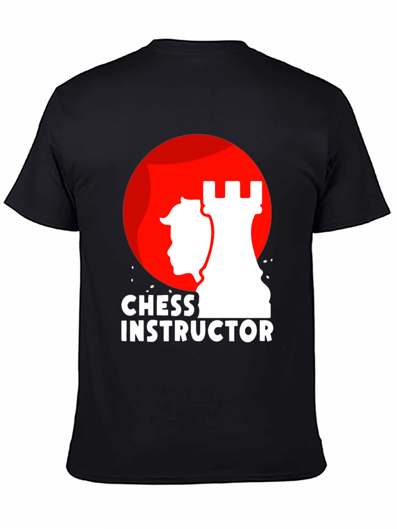 Black Chess Instructor Graphic T-Shirt - Black view 4