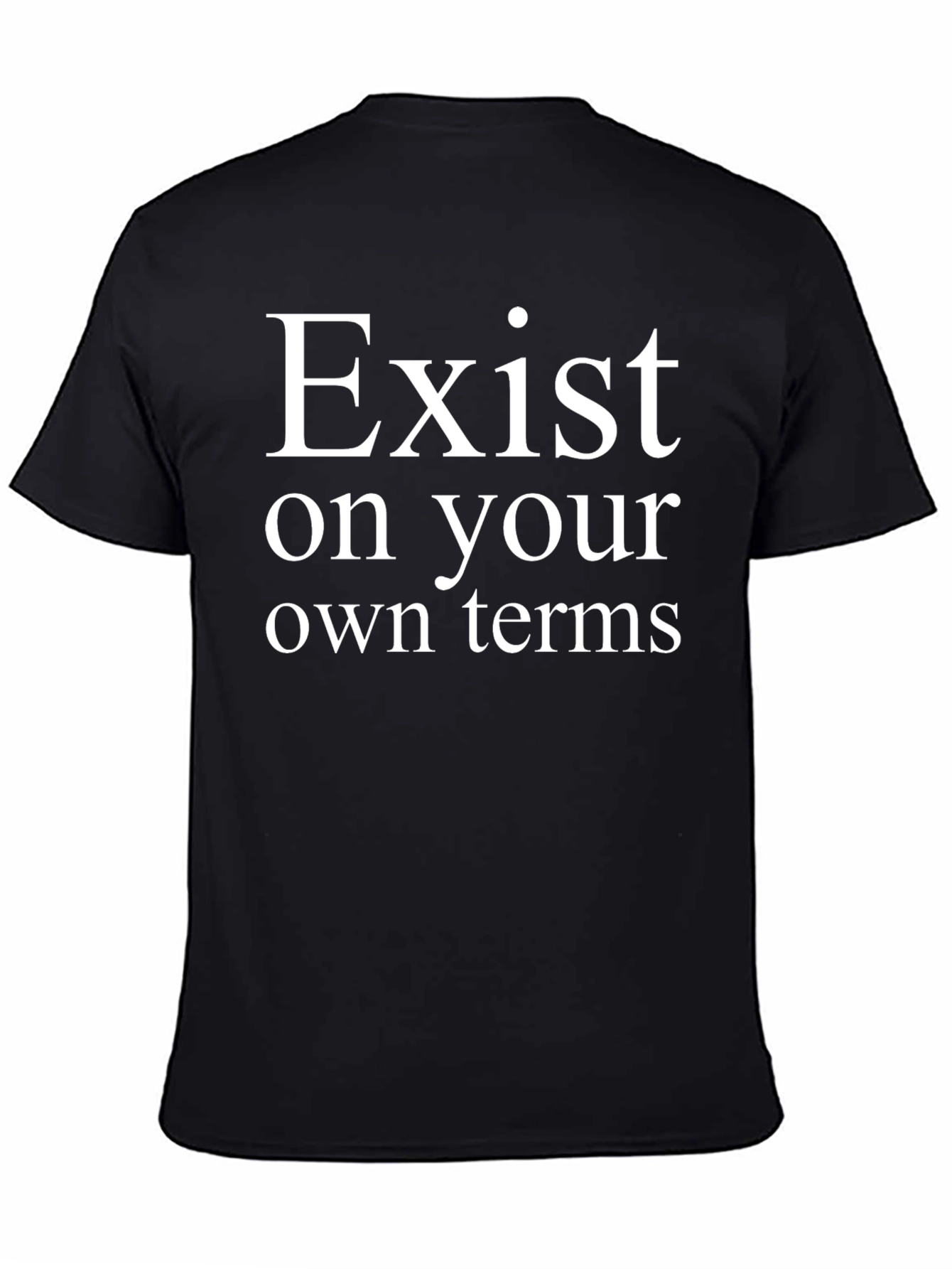 Black Exist On Your Own Terms Graphic Tee view 4