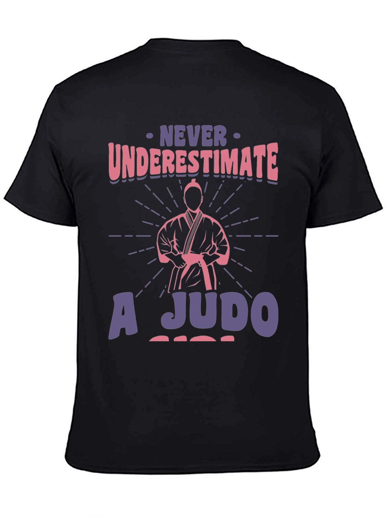 Black Never Underestimate A Judo T-Shirt view 4
