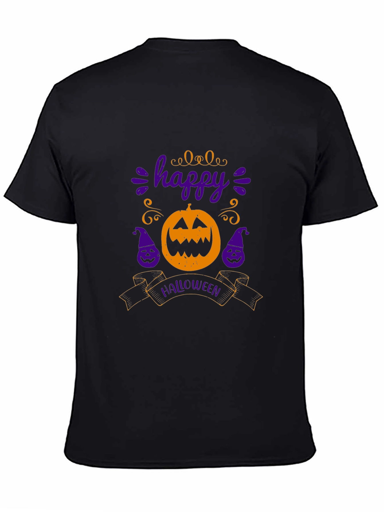Black Happy Halloween Graphic Tee view 4
