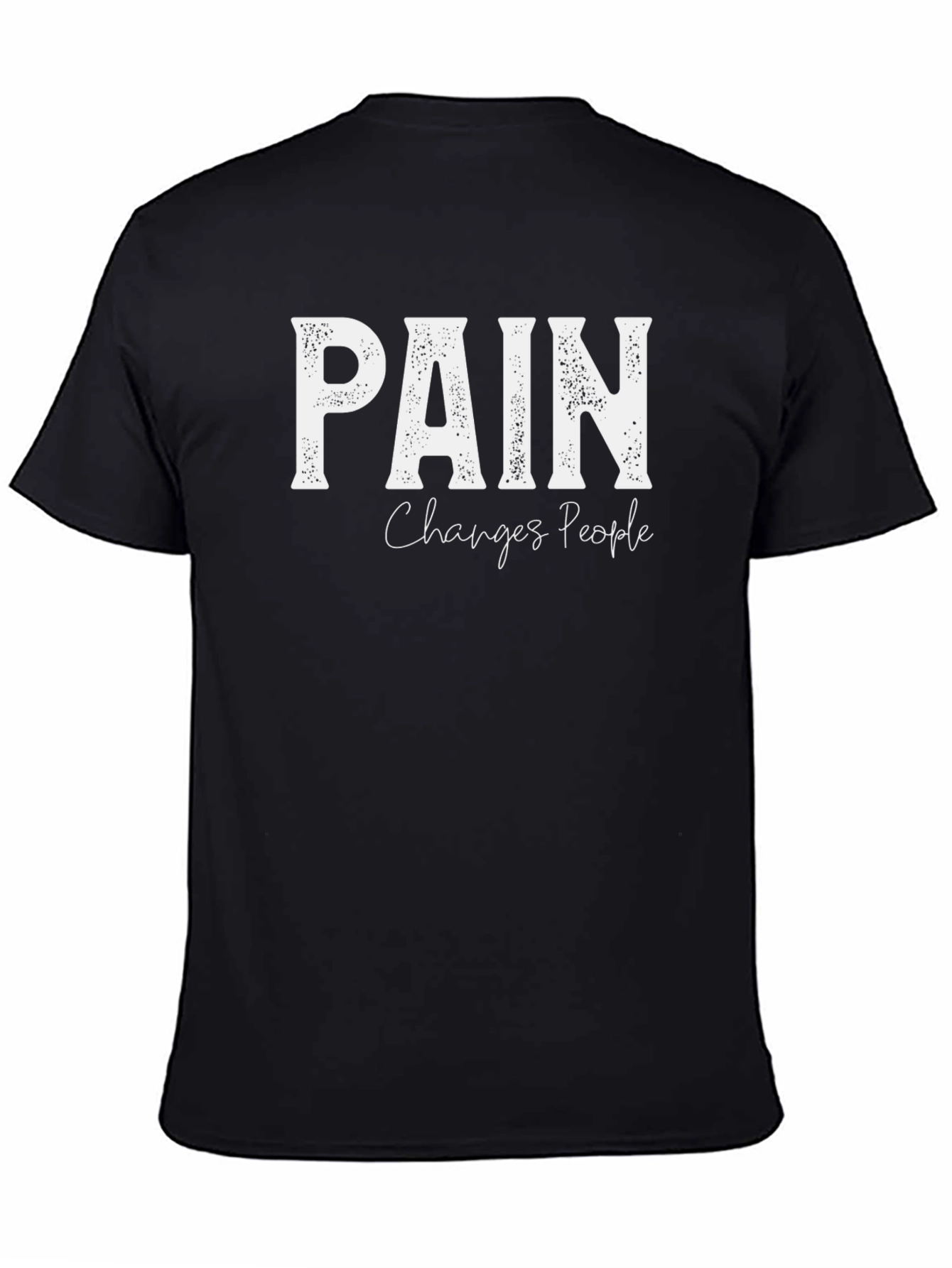 Black Pain Changes People Graphic Tee - Black view 4