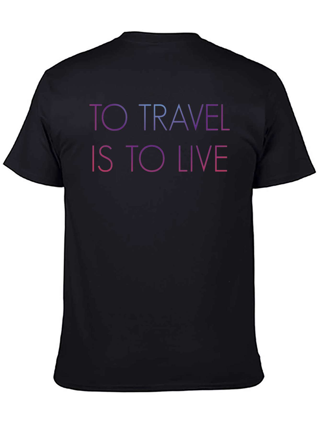 Black Travel is to Live Graphic T-Shirt view 4