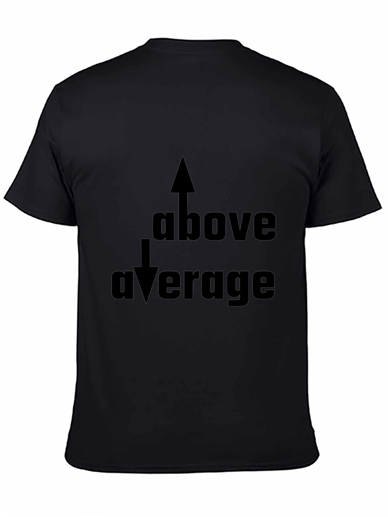 Black Above Average Graphic Black T-Shirt view 4