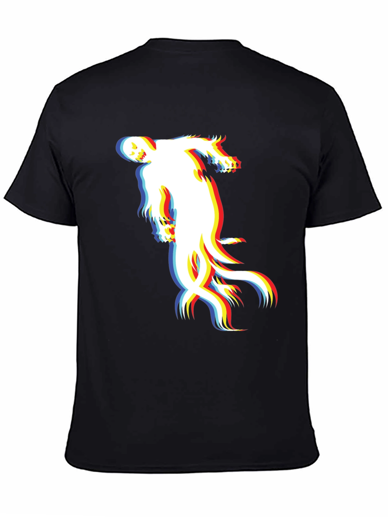 Black Ghost Graphic Black T-Shirt - Unisex view 4
