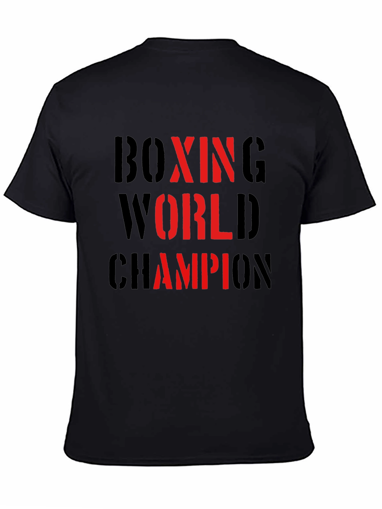 Black Boxing World Champion Graphic T-Shirt view 4
