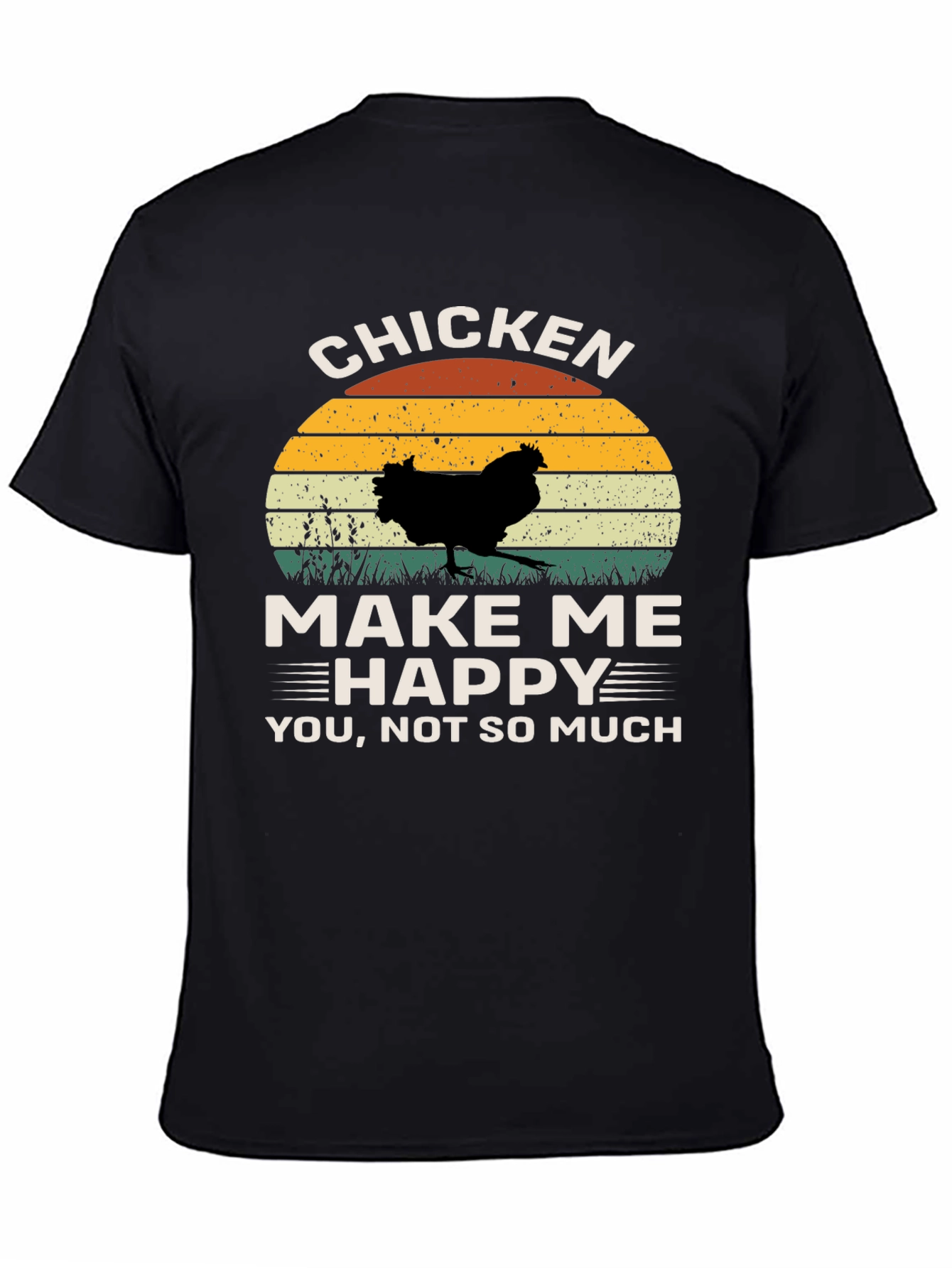 Black Chicken Make Me Happy T-Shirt view 4