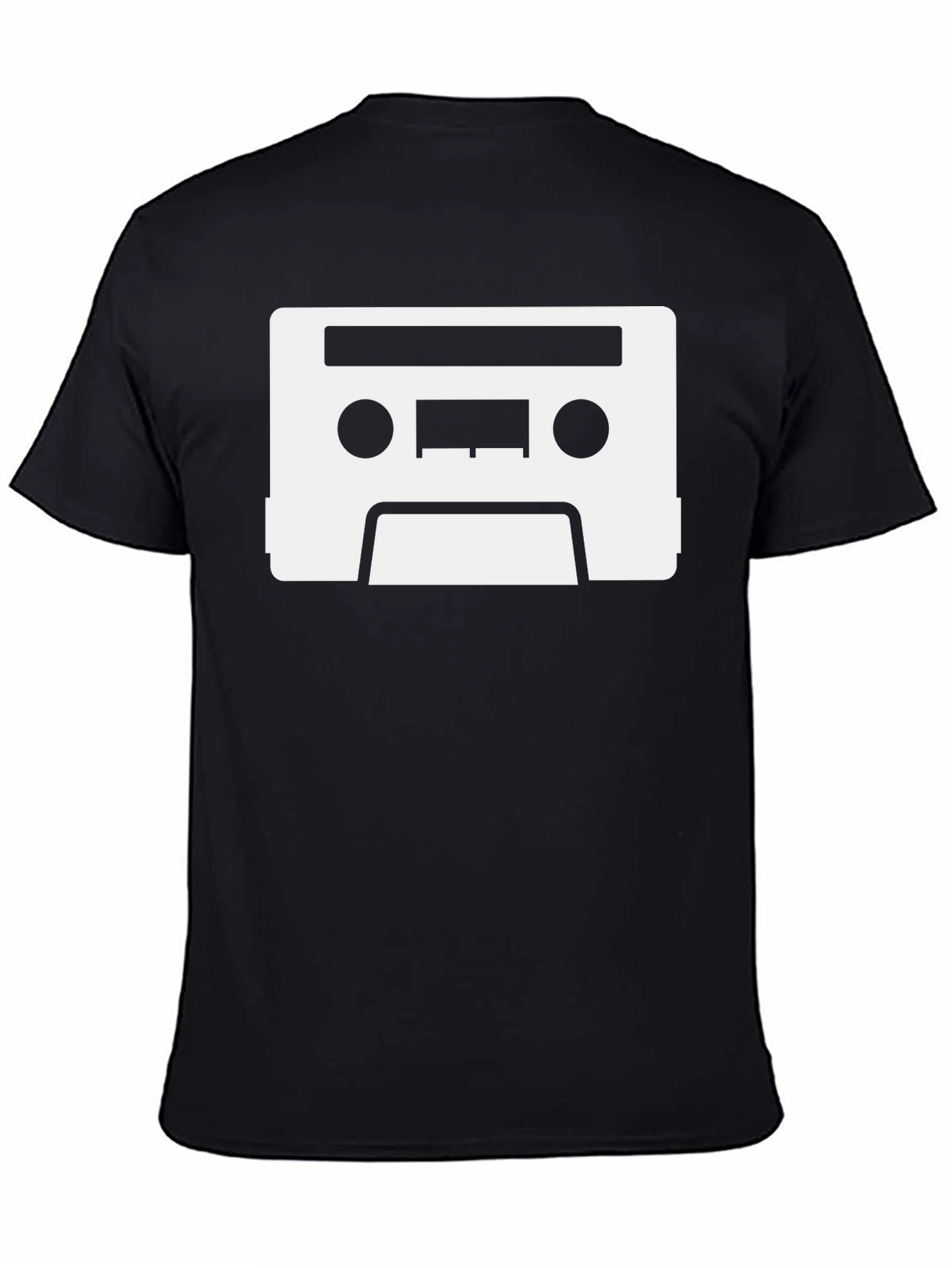 Black Retro Cassette Tape Graphic Tee - Black view 4