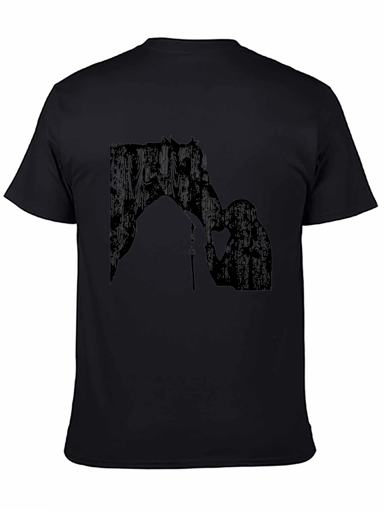 Horse and Rider Black Graphic T-Shirt - 4