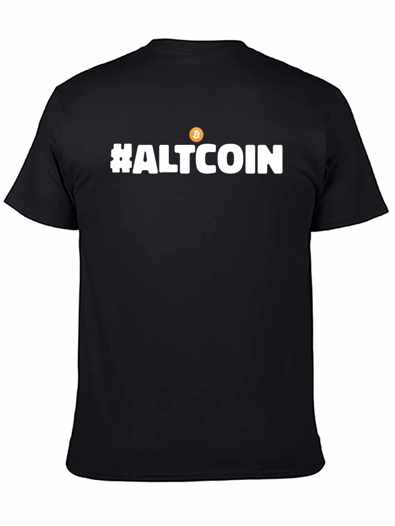 #Altcoin Bitcoin Cryptocurrency T-Shirt - Black, Casual Fit - 4