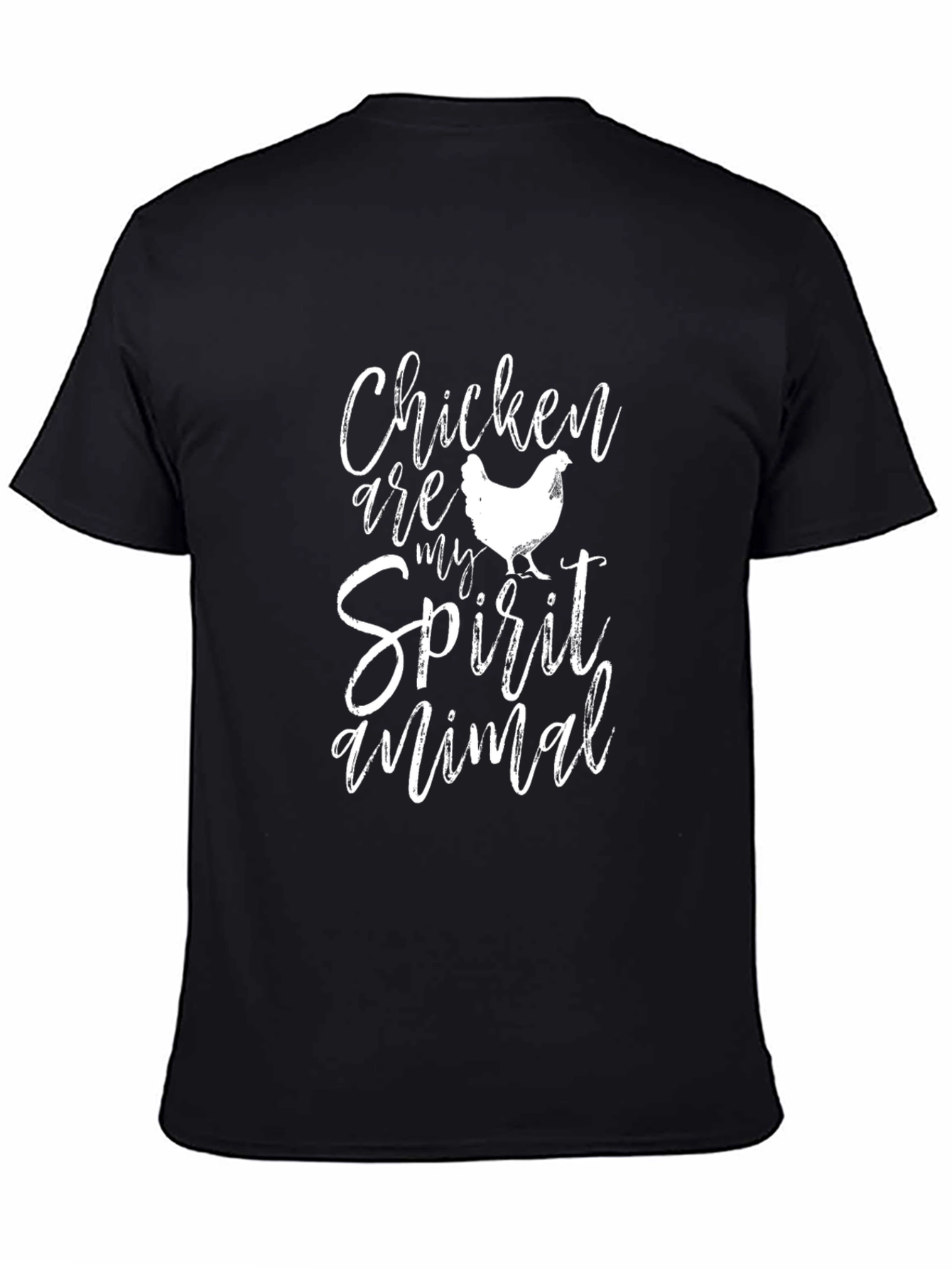Black Chicken Spirit Animal Graphic T-Shirt view 4