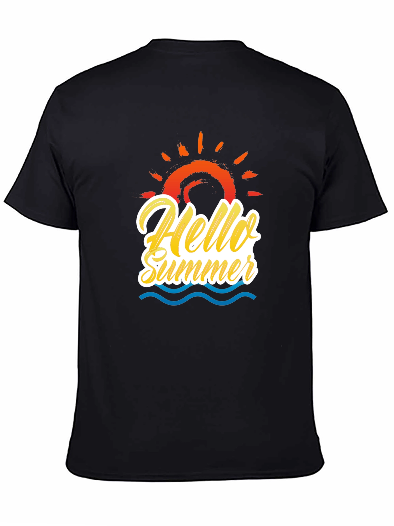 Black Hello Summer Graphic Tee view 4