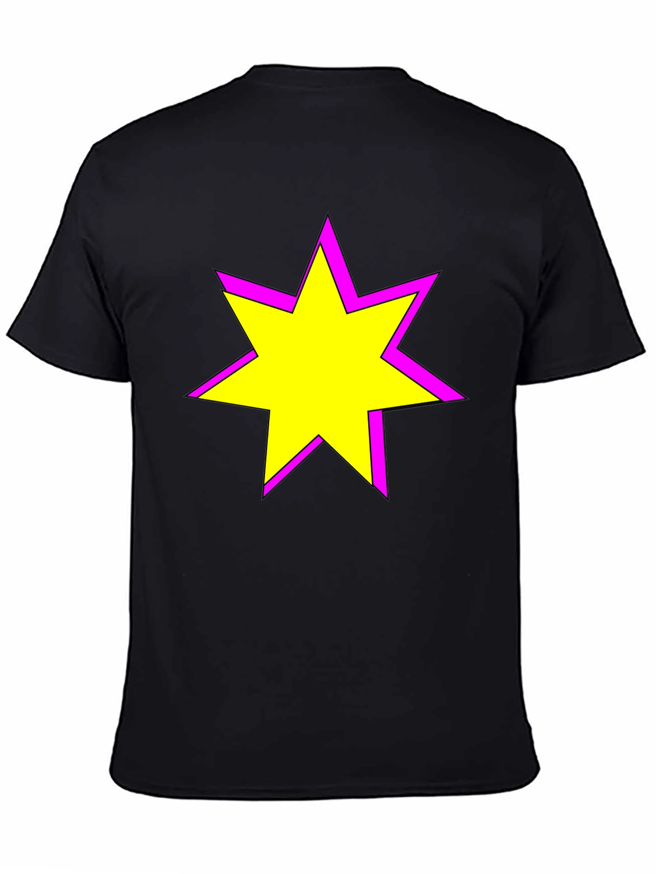 Black Star Graphic Tee - Casual Black T-Shirt view 4