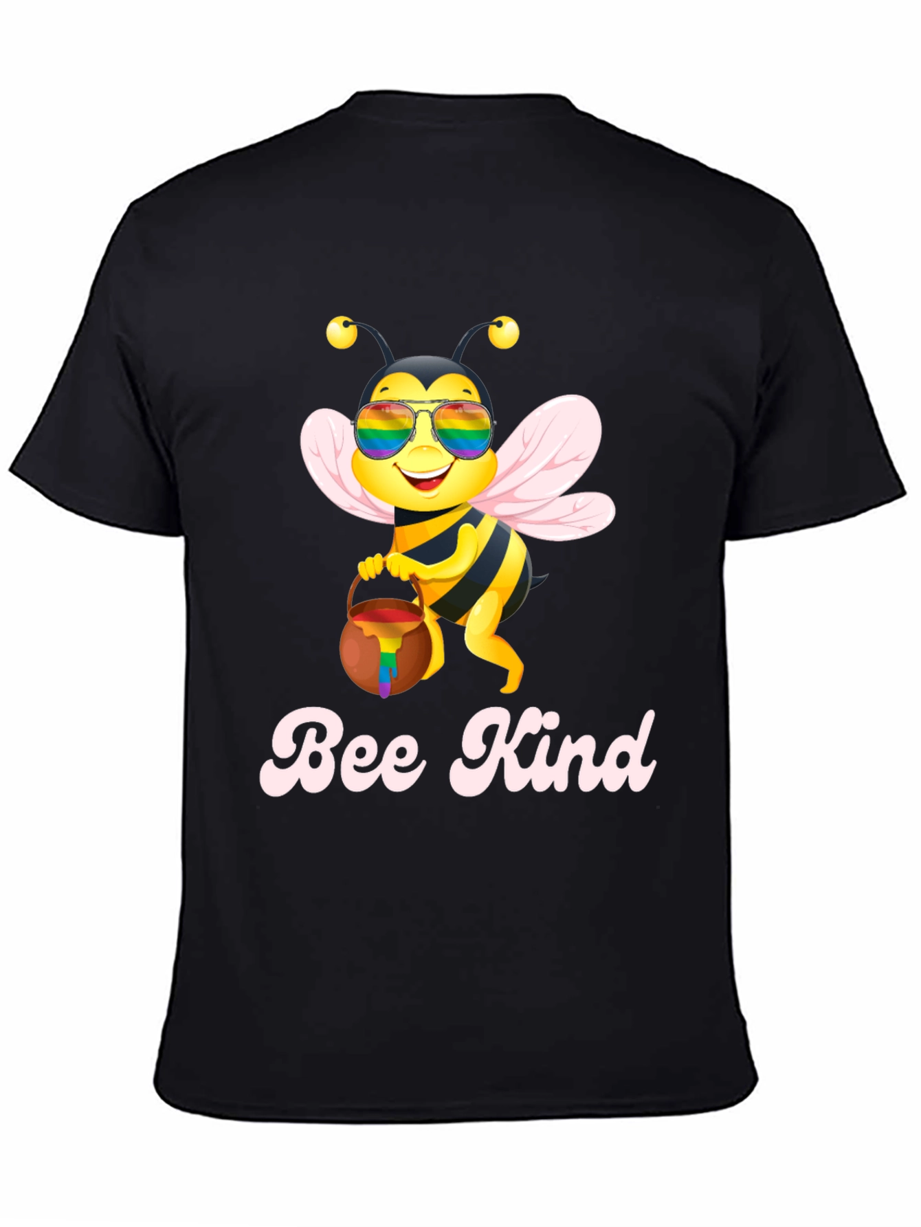 Black Bee Kind T-Shirt - LGBTQ+ Pride Apparel view 4