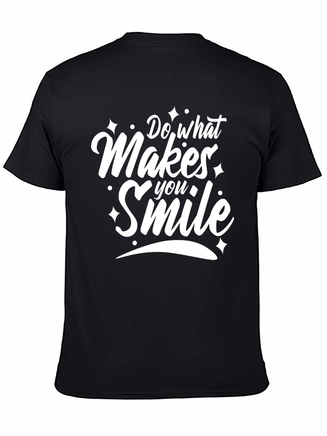 Black Do What Makes You Smile Black Graphic Tee view 4