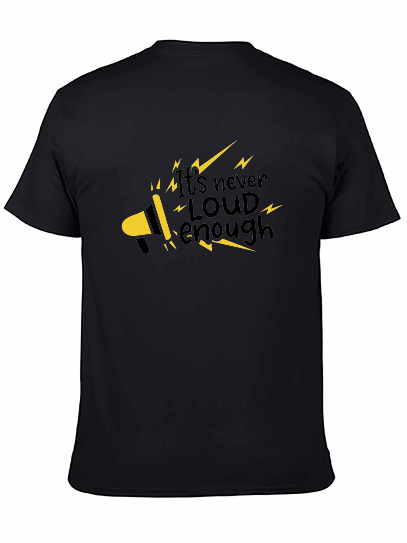 Black It's Never Loud Enough Graphic Tee view 4