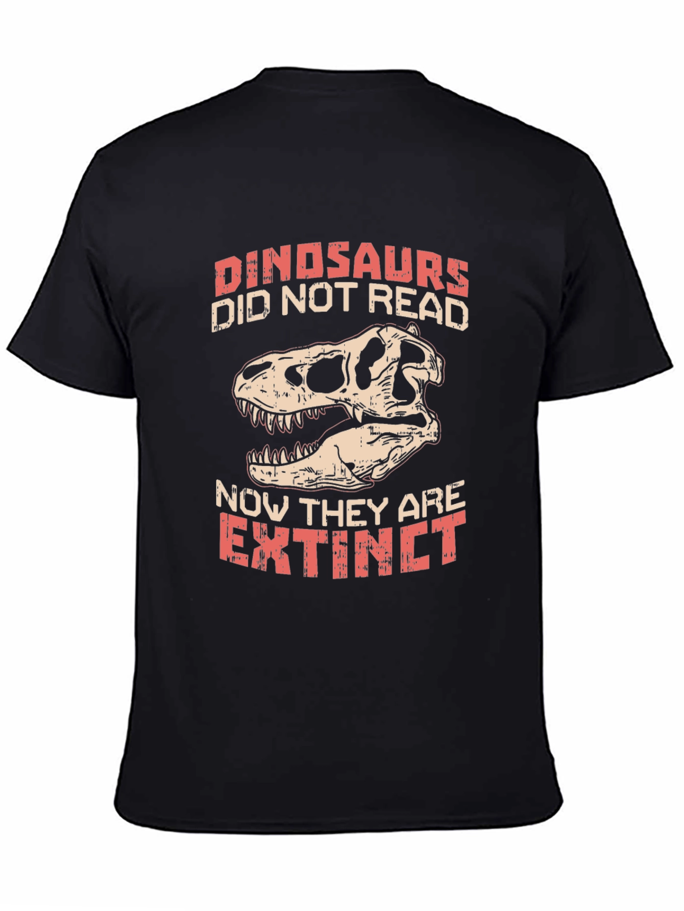 Black Dinosaurs Didn't Read T-Shirt view 4