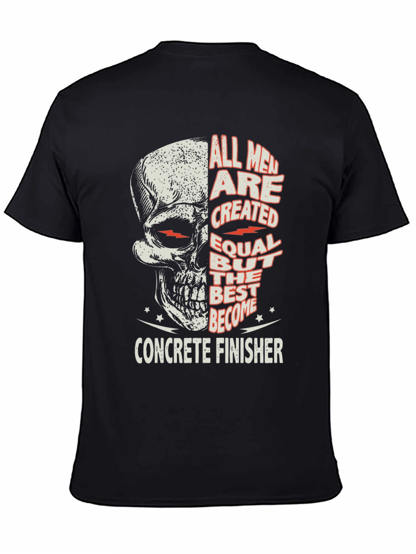 Black Concrete Finisher Skull Graphic Tee view 4