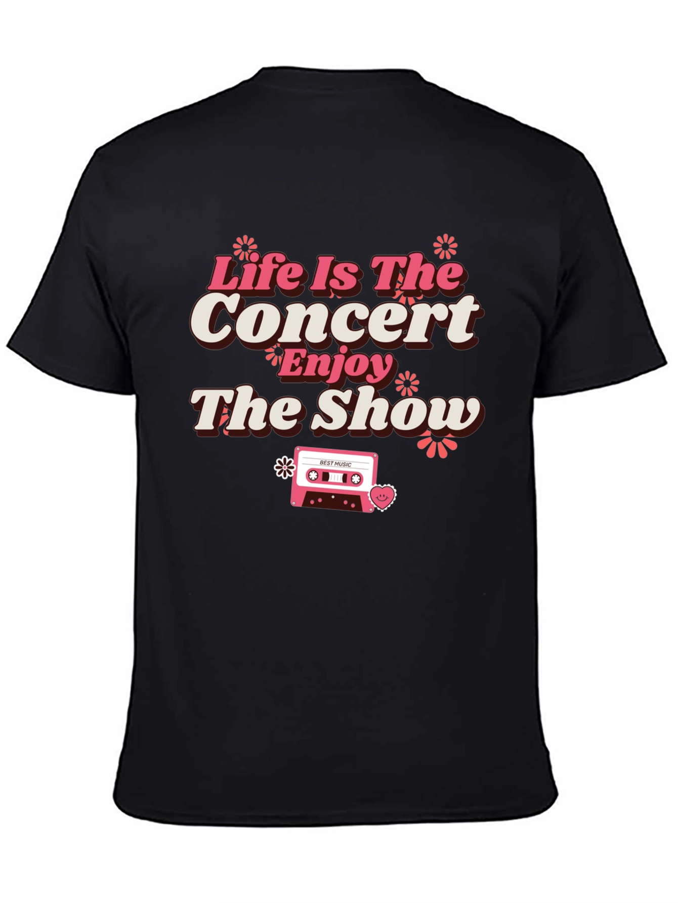 Black Life Is The Concert Graphic Tee - Retro Music Lover Shirt view 4