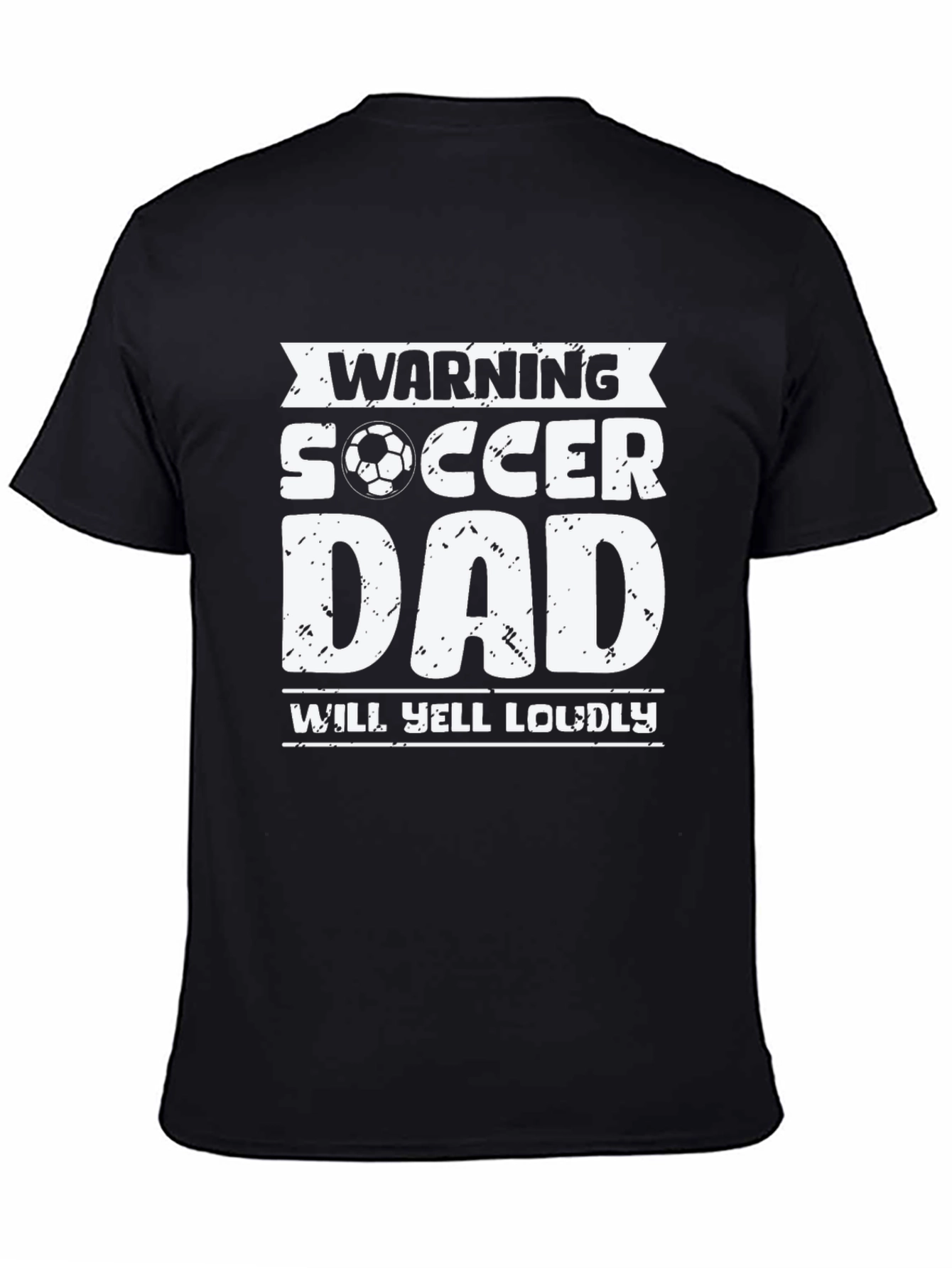 Black Warning Soccer Dad Graphic Tee view 4