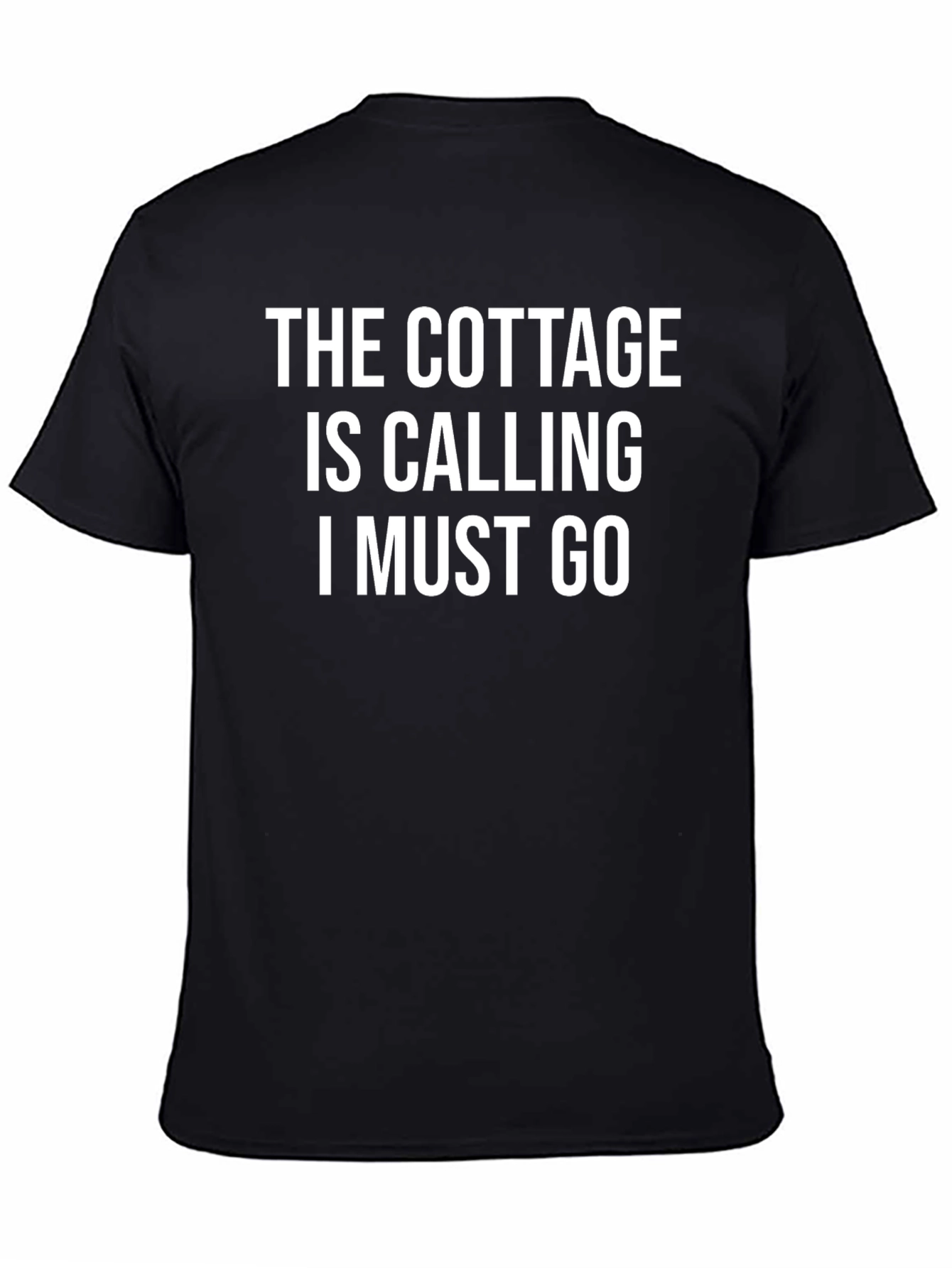 Black The Cottage Is Calling Tee - Must Go Shirt view 4
