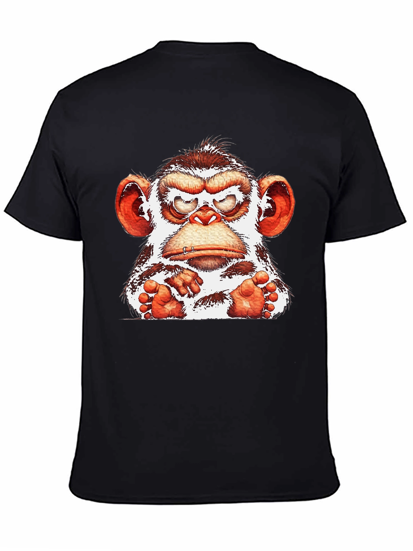 Black Angry Monkey Graphic T-Shirt view 4