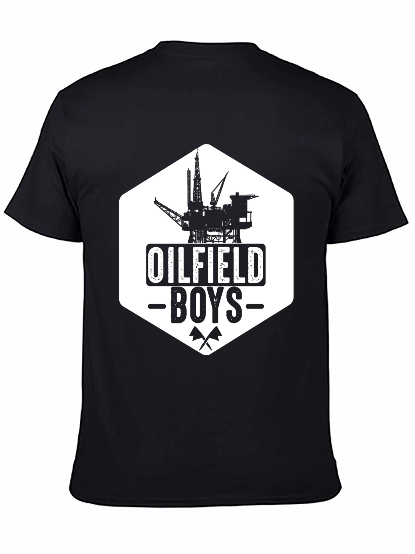 Black Oilfield Boys Graphic Tee - Black Cotton T-Shirt view 4
