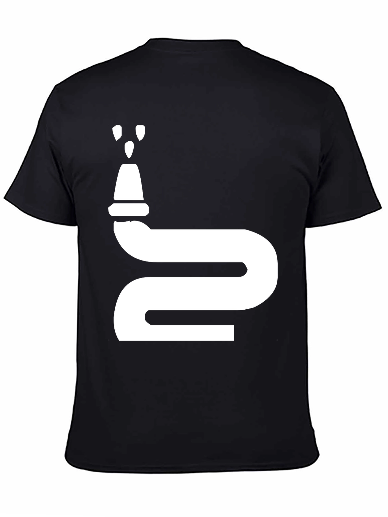 Black Fire Hose Graphic T-Shirt - Novelty Design view 4