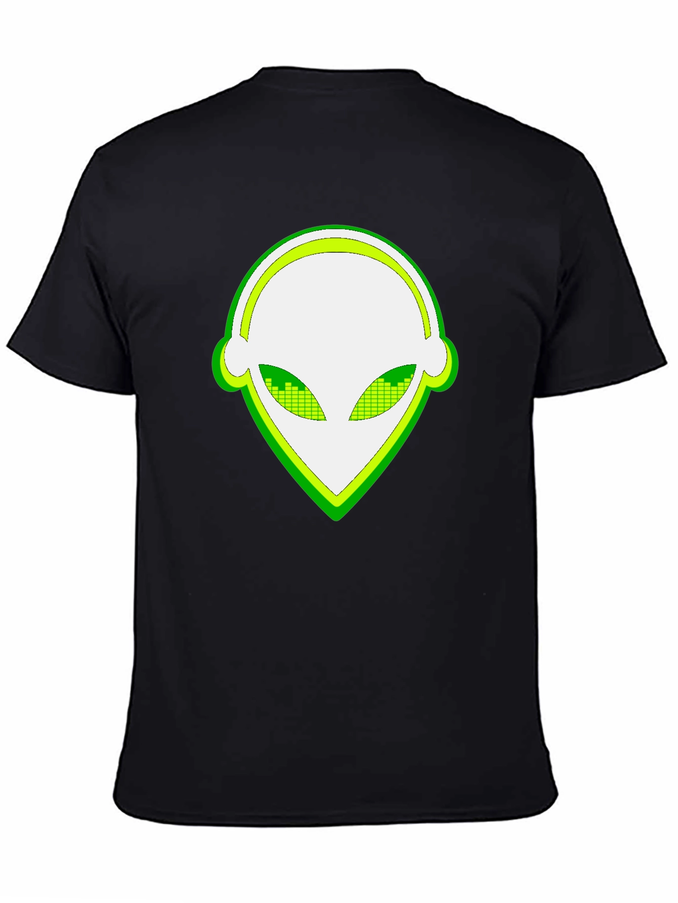 Black Alien Head T-Shirt - Cool Graphic Tee view 4