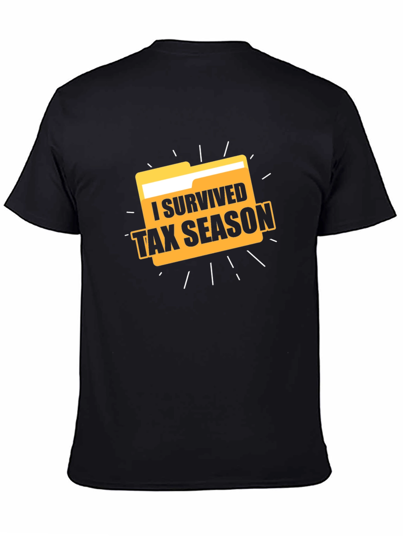 Black I Survived Tax Season Graphic T-Shirt view 4