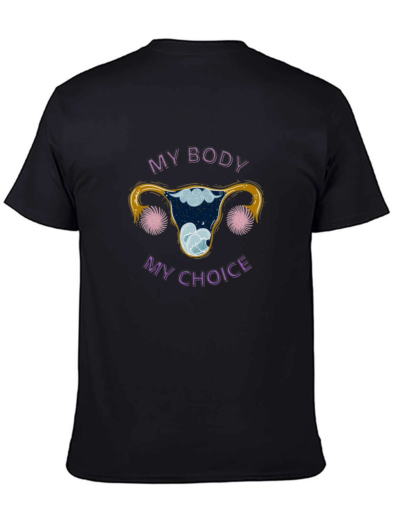 Black My Body, My Choice Uterus Graphic Tee view 4