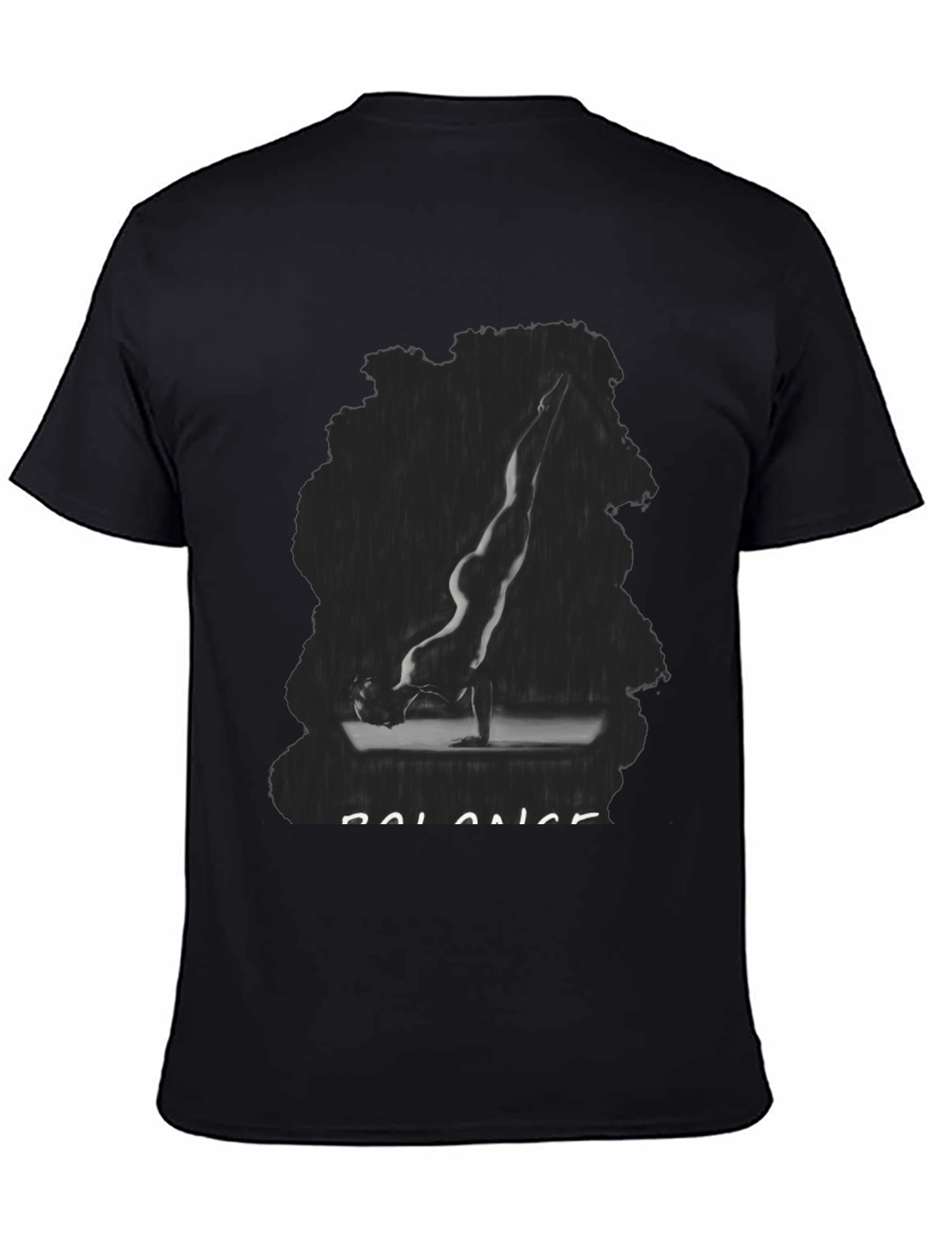 Black Balance Yoga Pose Graphic Tee - Unisex view 4