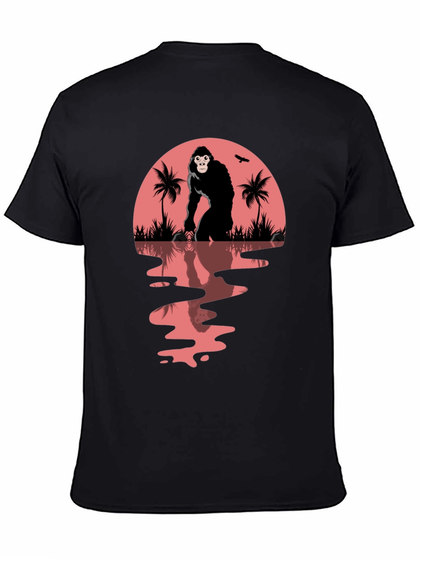 Black Gorilla Sunset Graphic Tee view 4