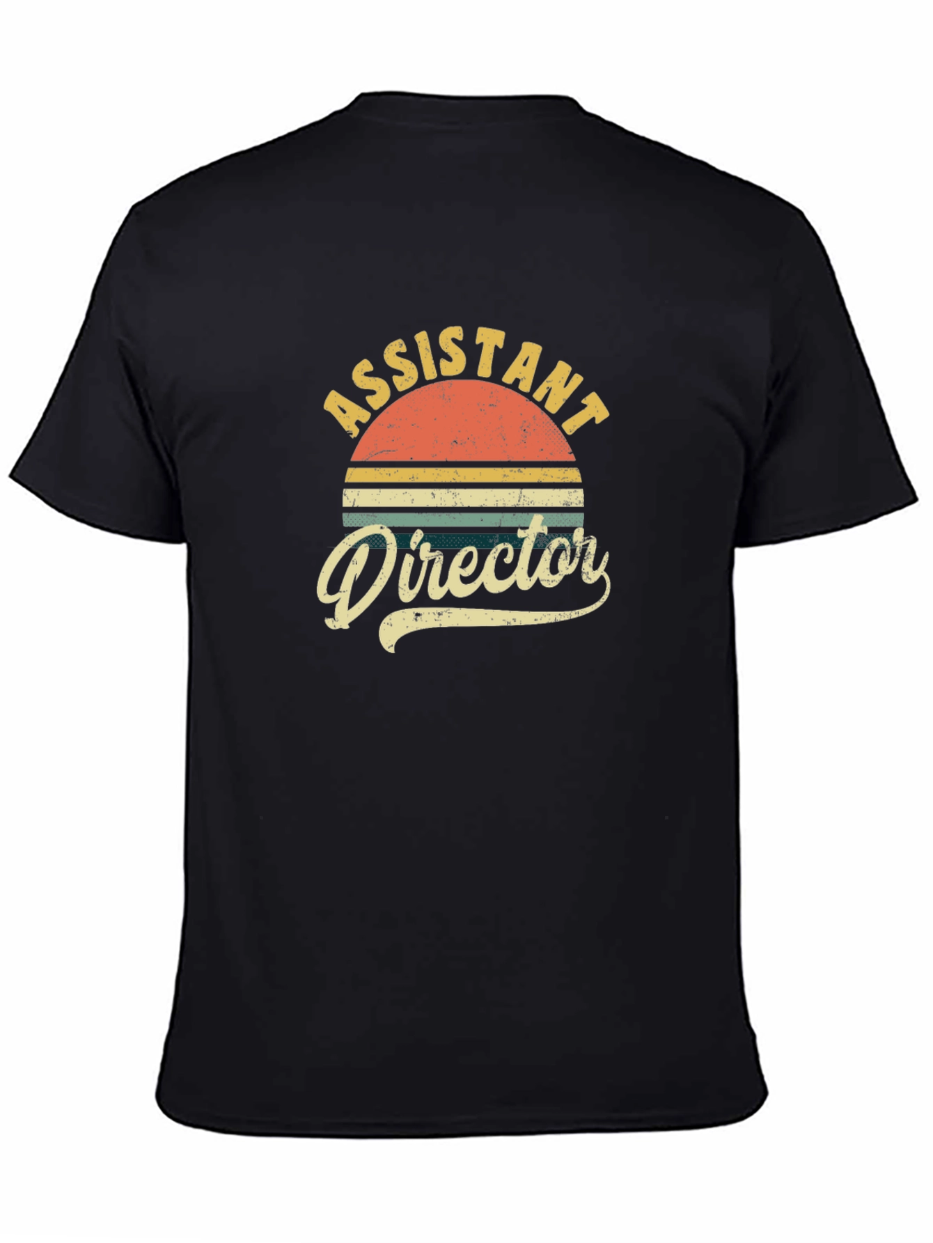 Black Assistant Director Retro T-Shirt view 4