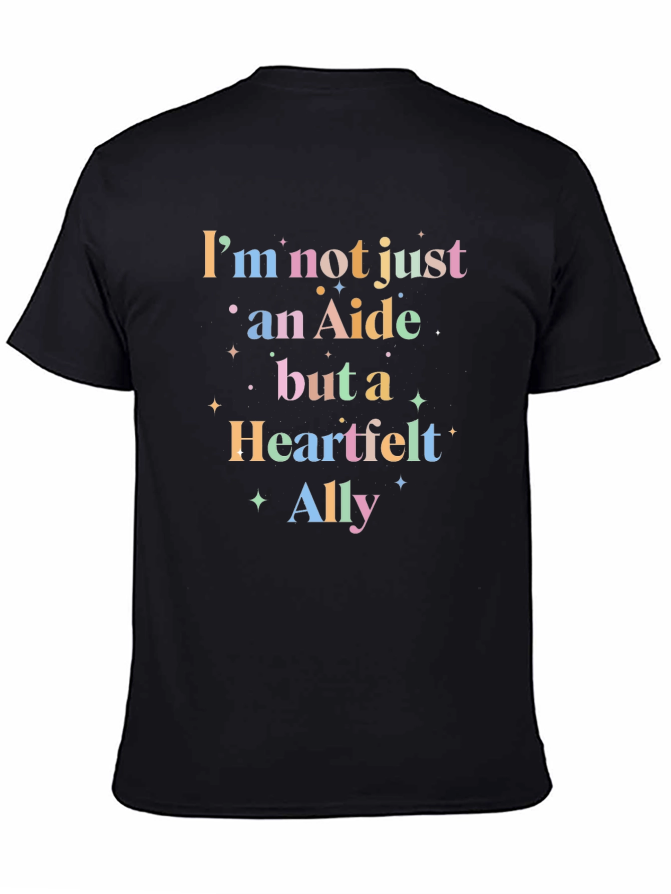 Black Heartfelt Ally Tee -  Comfortable and Stylish view 4