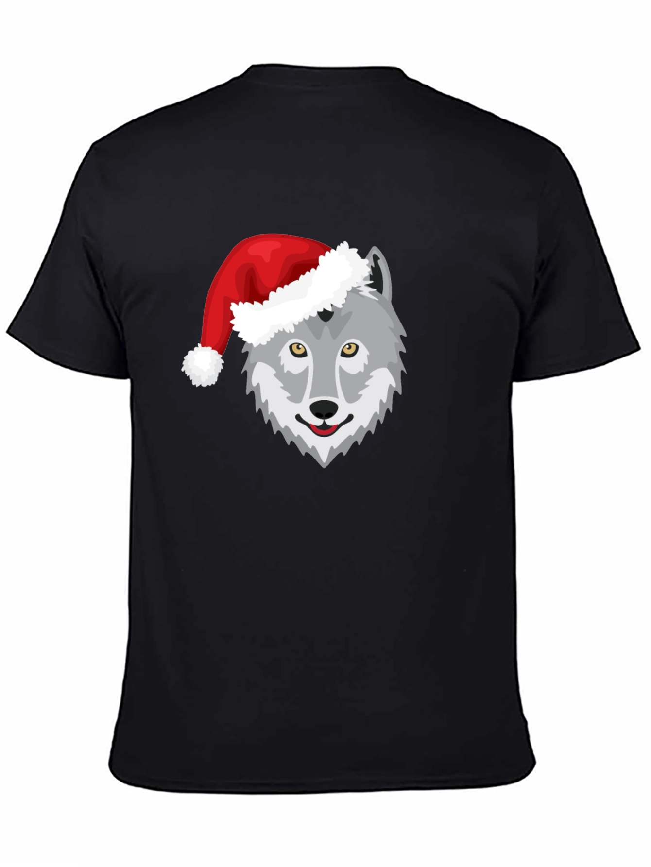 Black Wolf Christmas T-Shirt view 4