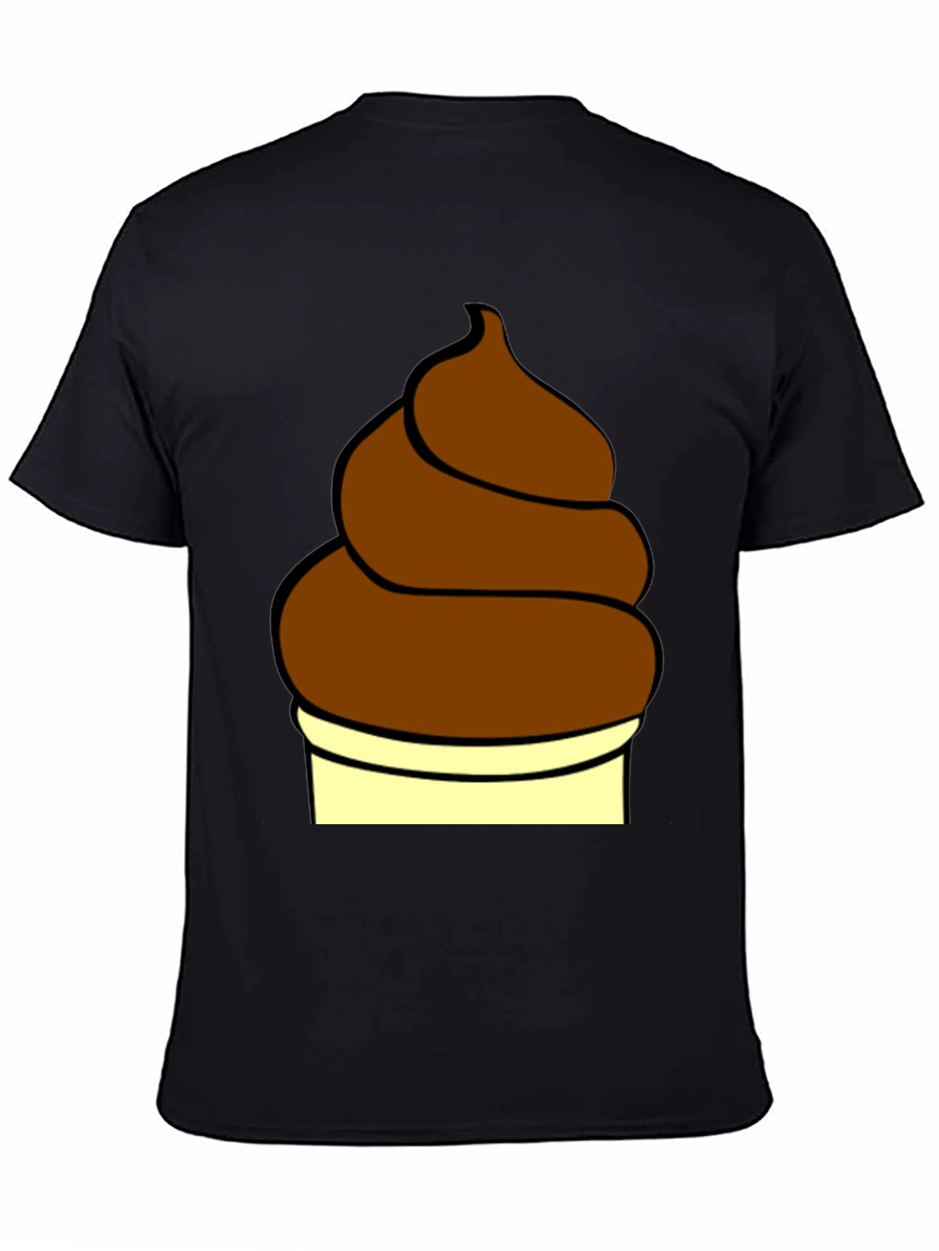 Black Novelty Poop Emoji T-Shirt - Funny Graphic Tee view 4