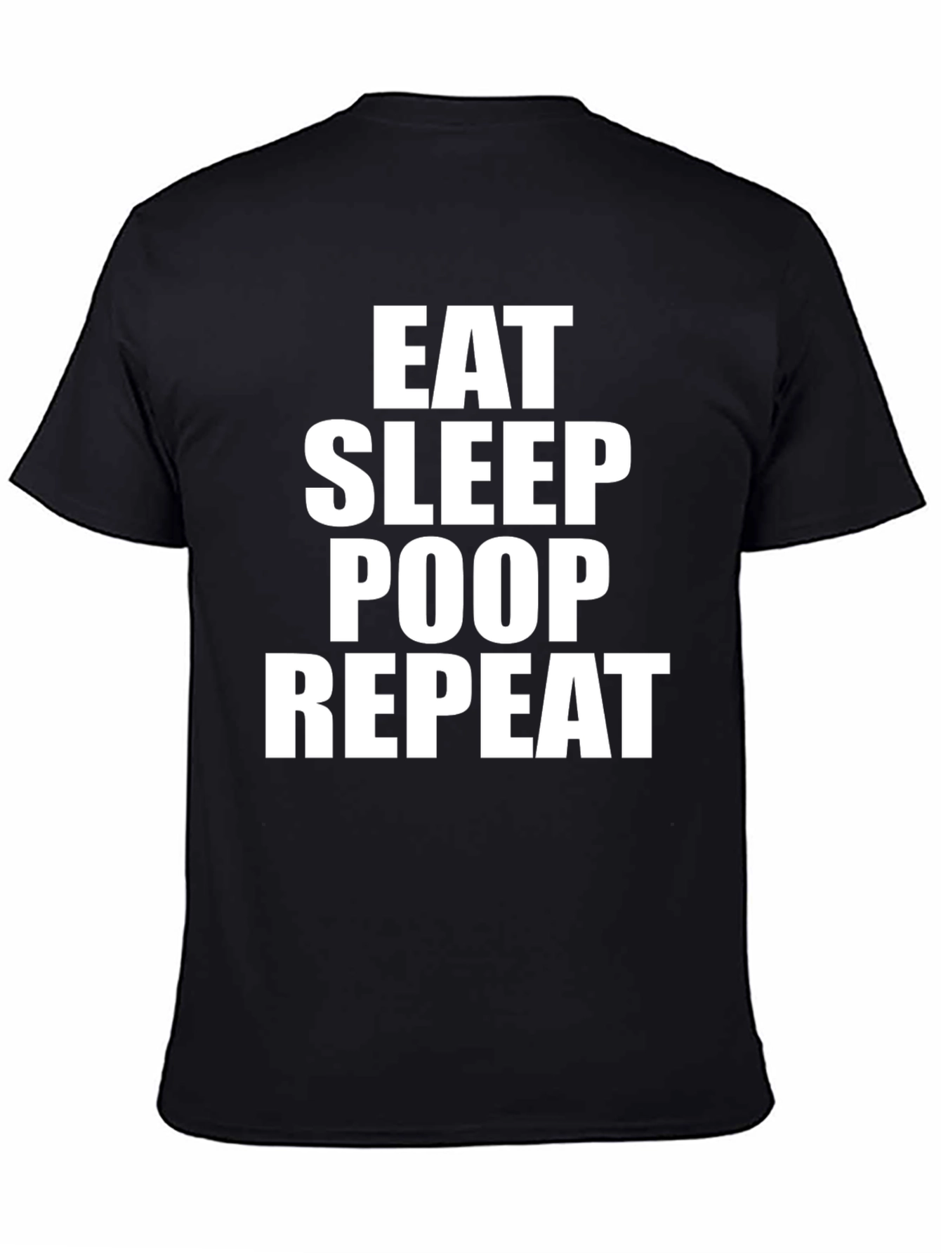 Black Eat Sleep Poop Repeat Graphic T-Shirt view 4